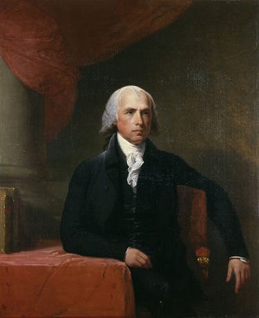 A portrait of James Madison.